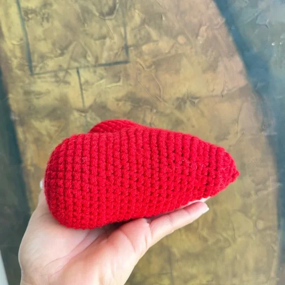 Handmade Crochet Heart Plush | Valentine’s Day Decor | Amigurumi Heart Gift - Picture 3 of 7